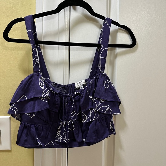 Jason Wu Collective Ruffle Cropped Top (RTR) - Picture 3 of 7